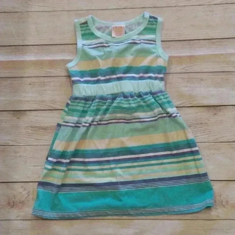 Striped Shirt Sleeveless Dress